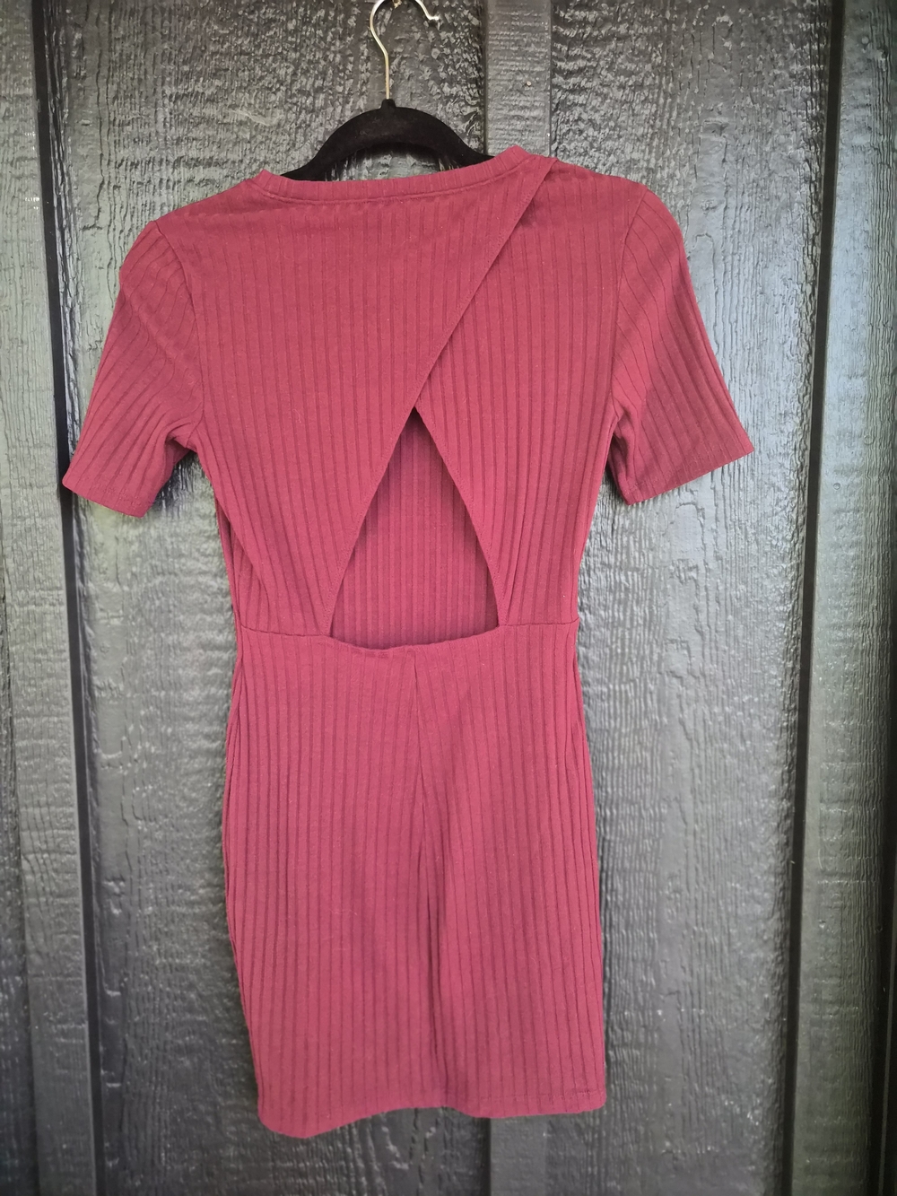 Forever 21 Ribbed Mini Dress in Wine - Picture 2 of 3
